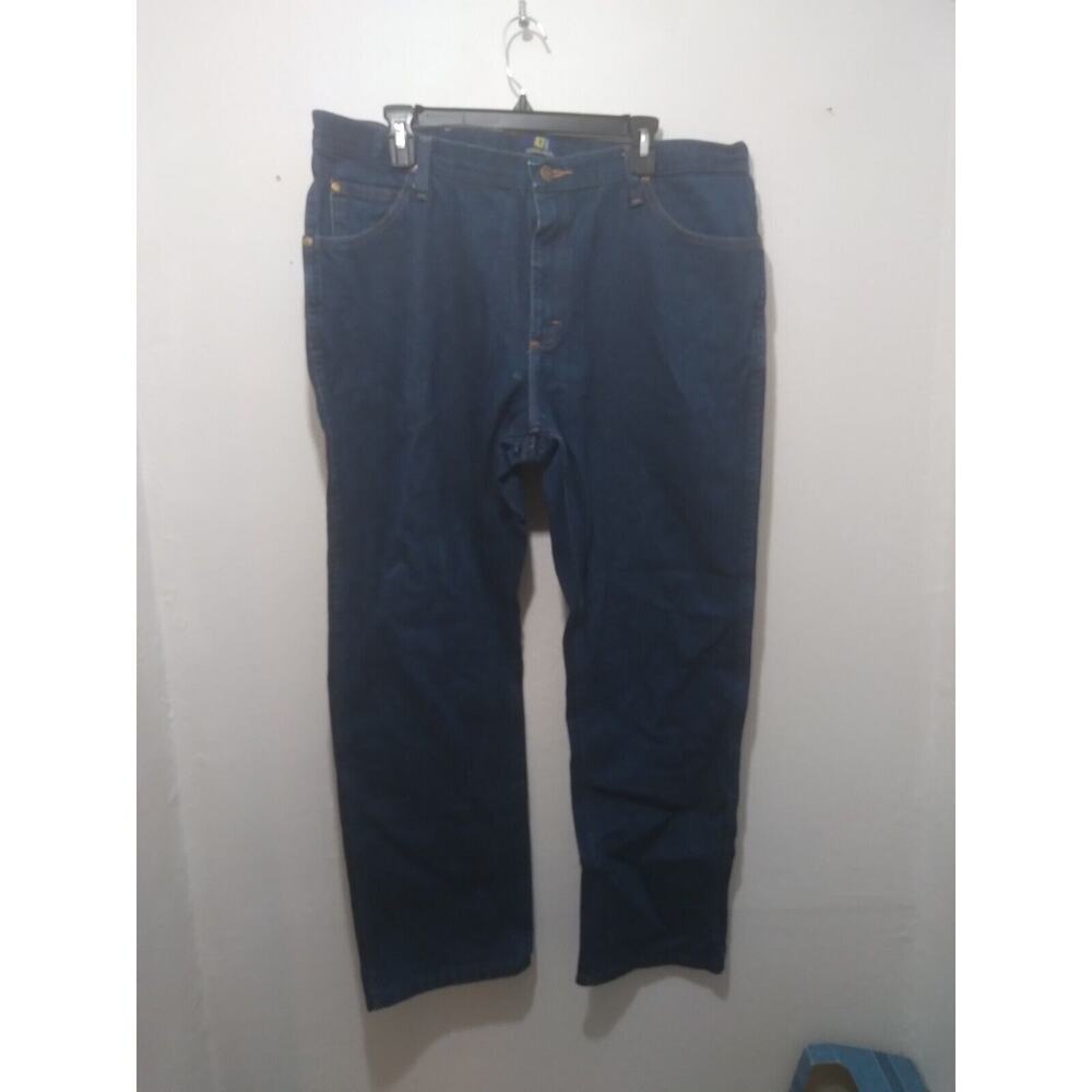 Wrangler 47MWZ Mens Regular Fit Cowboy Cut Denim Blue Jeans 38x30